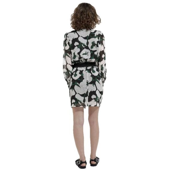 THE KOOPLES Short Printed Multi Long Sleeve Dress Size XS Cocktail NWOT - Picture 3 of 15